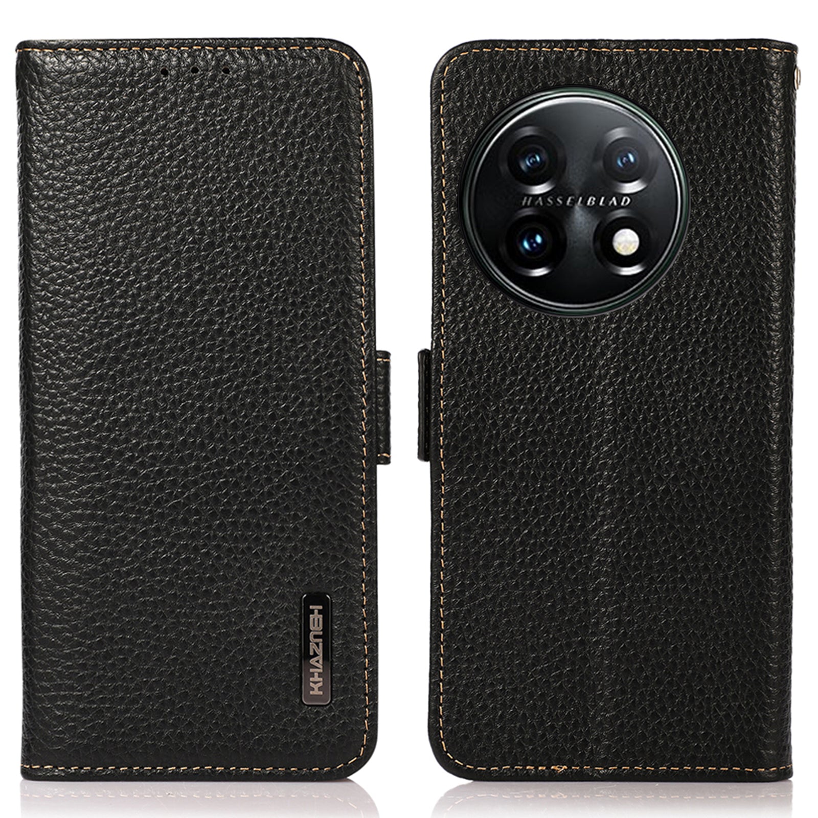KHAZNEH Phone Case for OnePlus 11 5G RFID Blocking Stand Wallet Litchi Texture Genuine Leather Shockproof Flip Phone Cover KHAZNEH Phone Case for OnePlus 11 5G RFID Blocking Stand Wallet Litchi Texture Genuine Leather Shockproof Flip Phone Cover